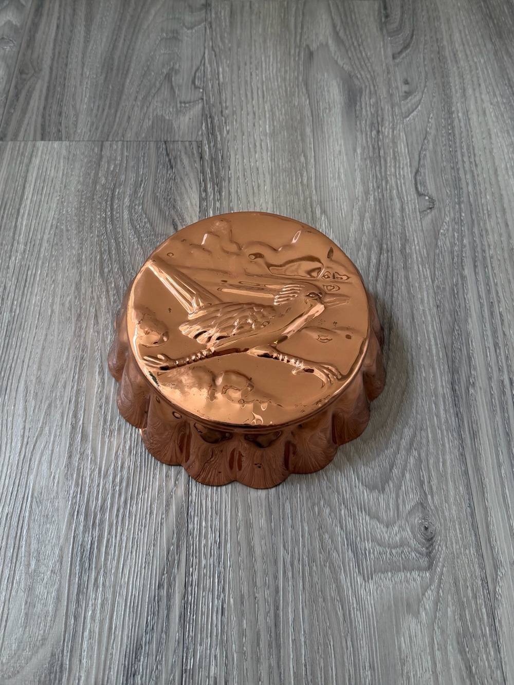 ODI Vintage Round Road Runner Copper Mold Wall Decor w/ Brass Hanging Ring